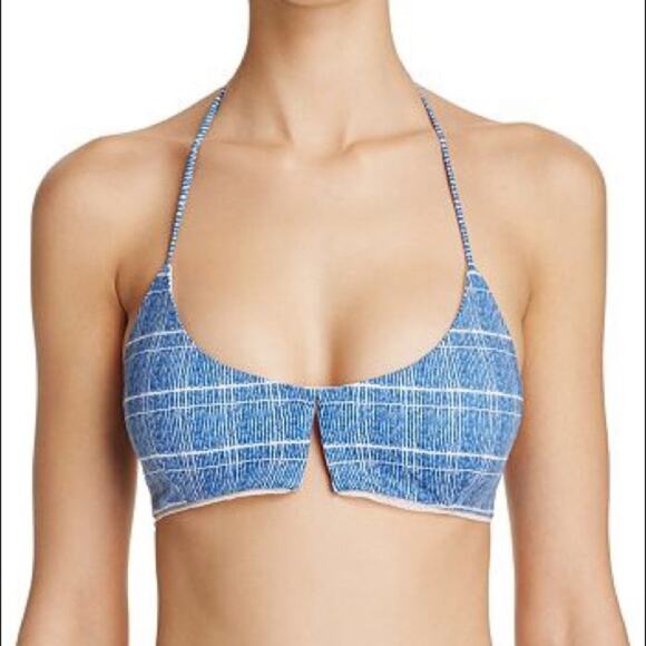 TAVIK SWIMWEAR Cassis Swim Top Off The Grid Blue - Picture 1 of 11